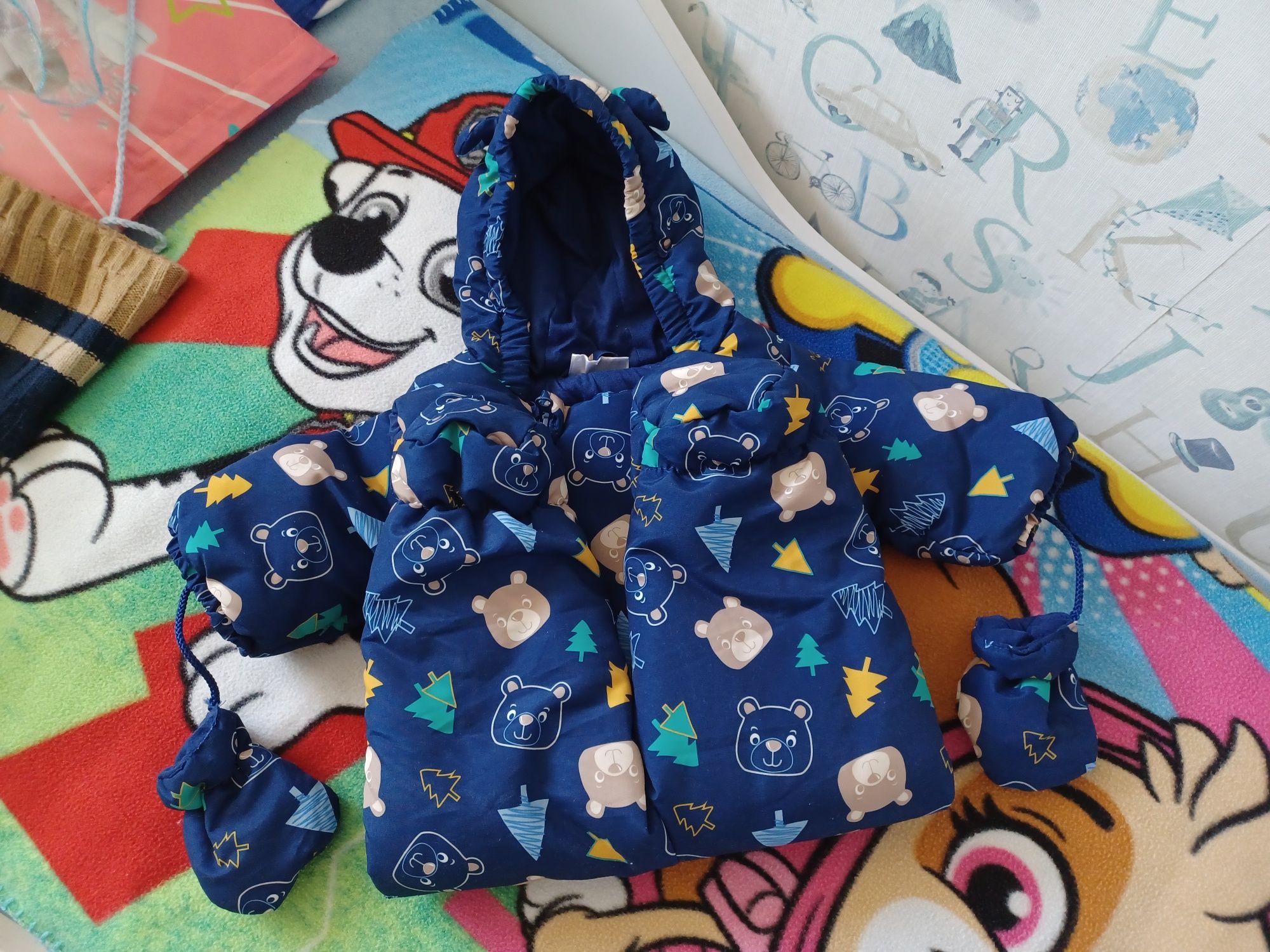 Kombinezon zimowy Miś ,dla chłopca r.68,Kik