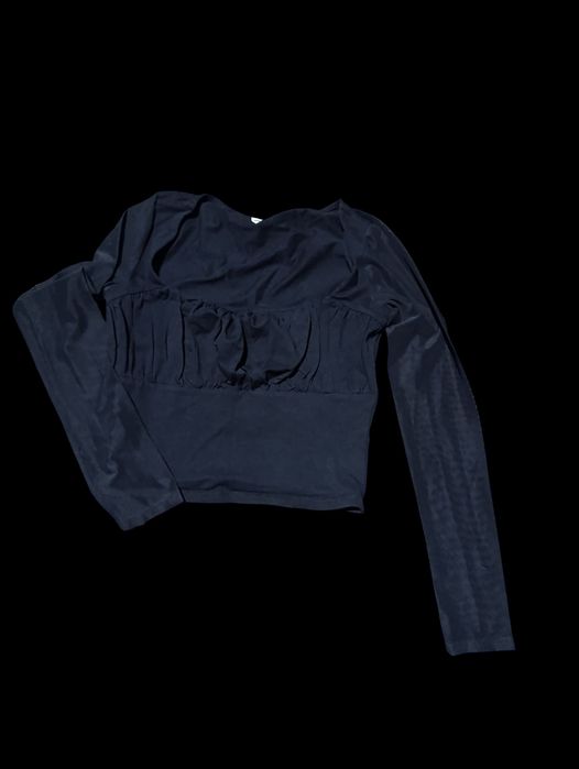 Укороченая кофточка с рукавами в сеточку б/у