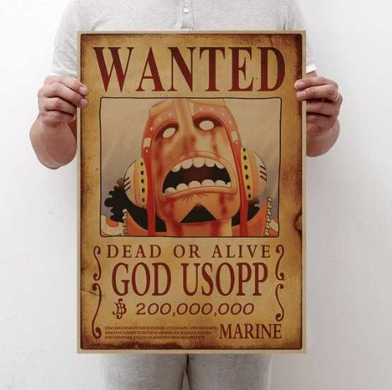 Постер плакат на крафт бумаге из аниме One Piece Большой Куш 50.5*35cm
