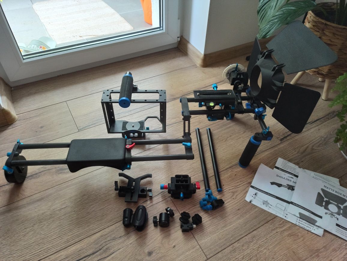 FOTGA DP3000 cały zestaw filmowy - statyw do aparatu - uchwyt na ramię