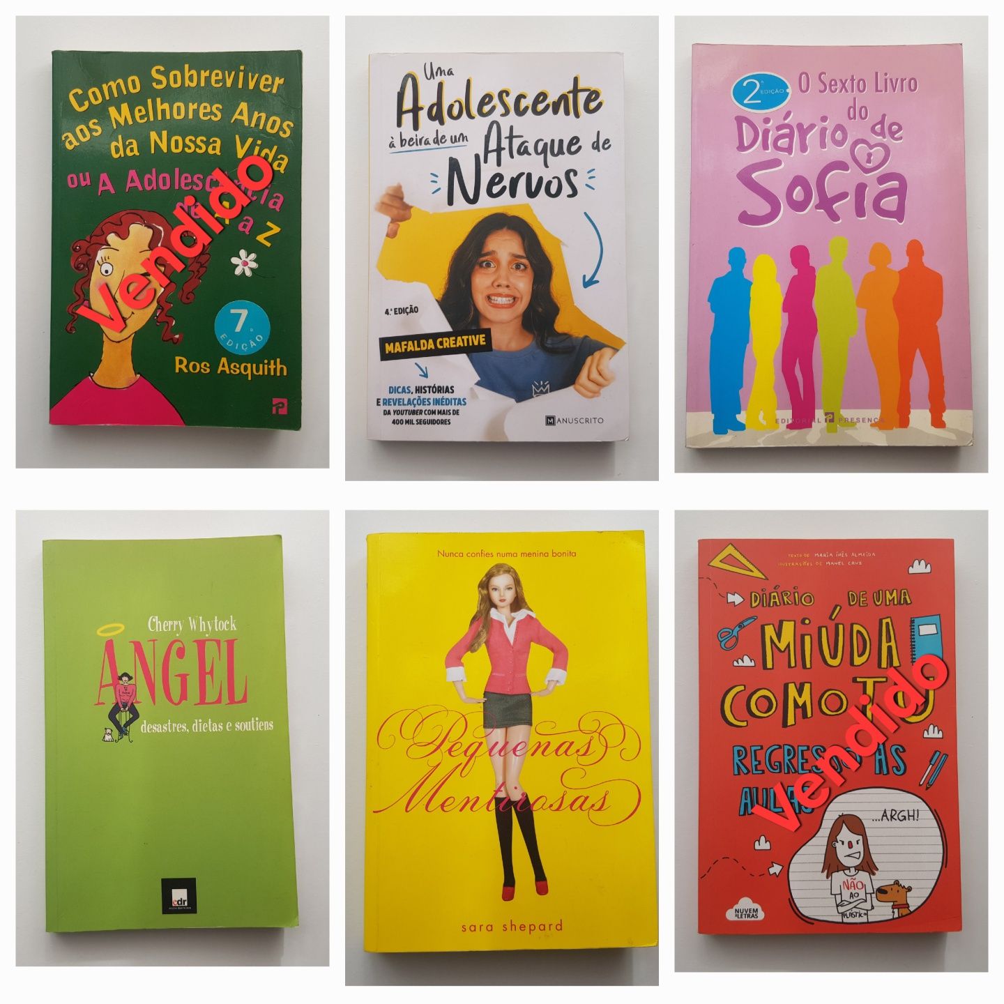 Selecção de livros para jovens, em óptimo estado, para desocupar
