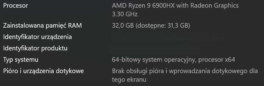 Laptop gamingowy ASUS ROG G713RS - AMD Ryzen 9 / RTX 3080 / 32GB RAM