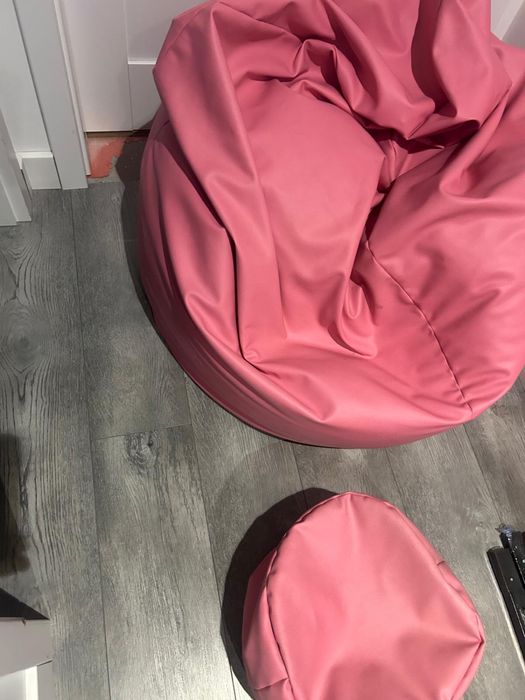 Pufa XXL duża różowa