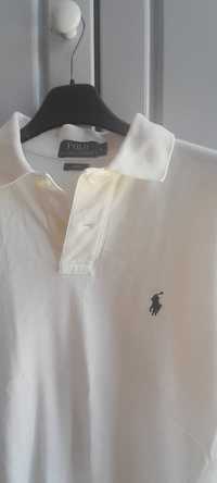 Koszulka Polo Ralph Lauren roz M męska biała jak nowa polówka