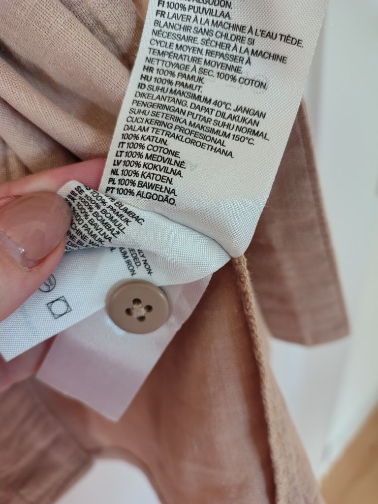 Sukienka safari, letnia szmizjerka 38 H&M