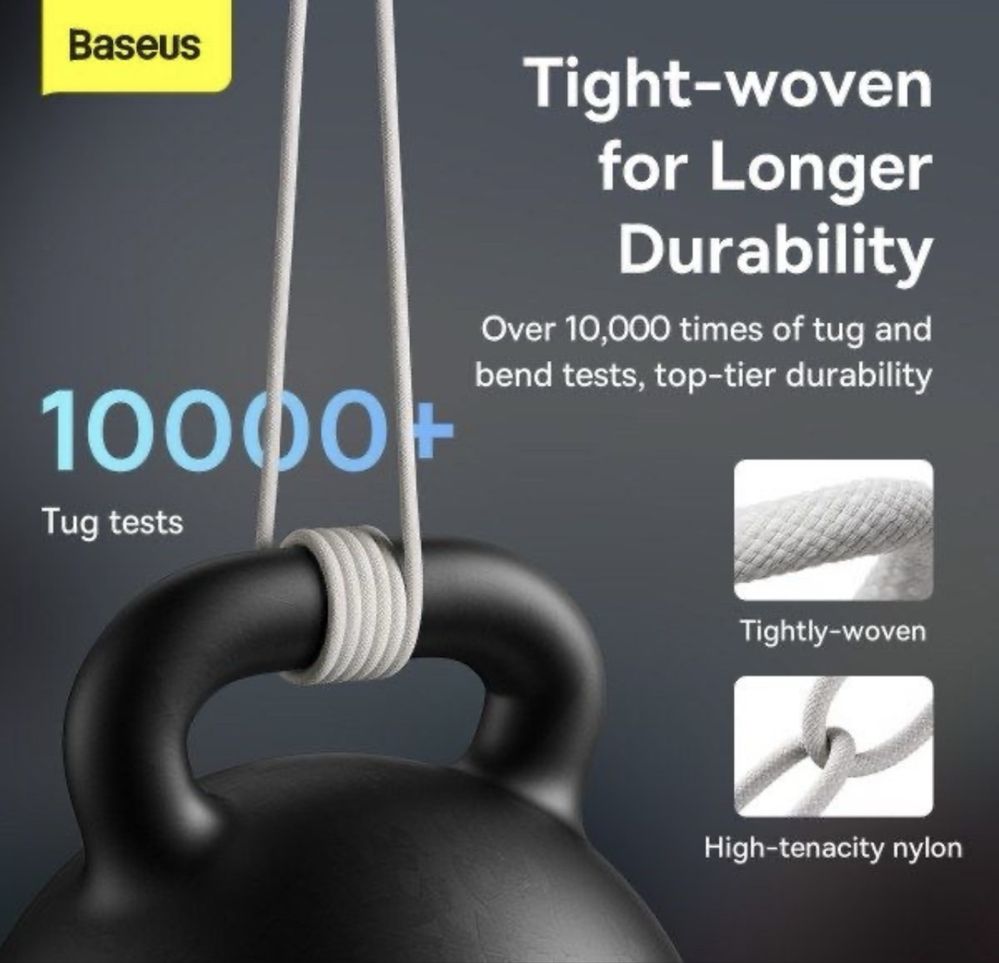 Кабель з чіпом Baseus USB to Type-C 100W / 5А / 1Метр