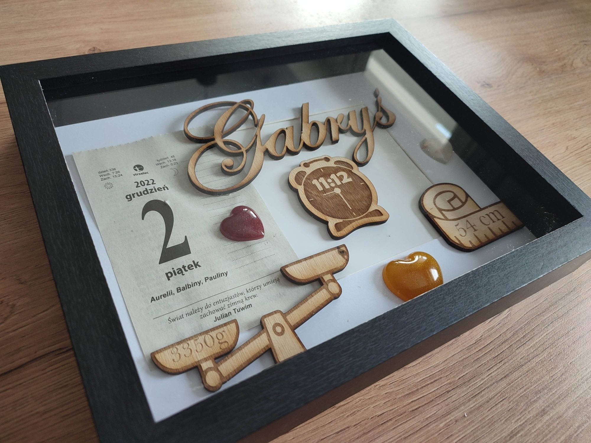 Duża ramka metryczka 3D