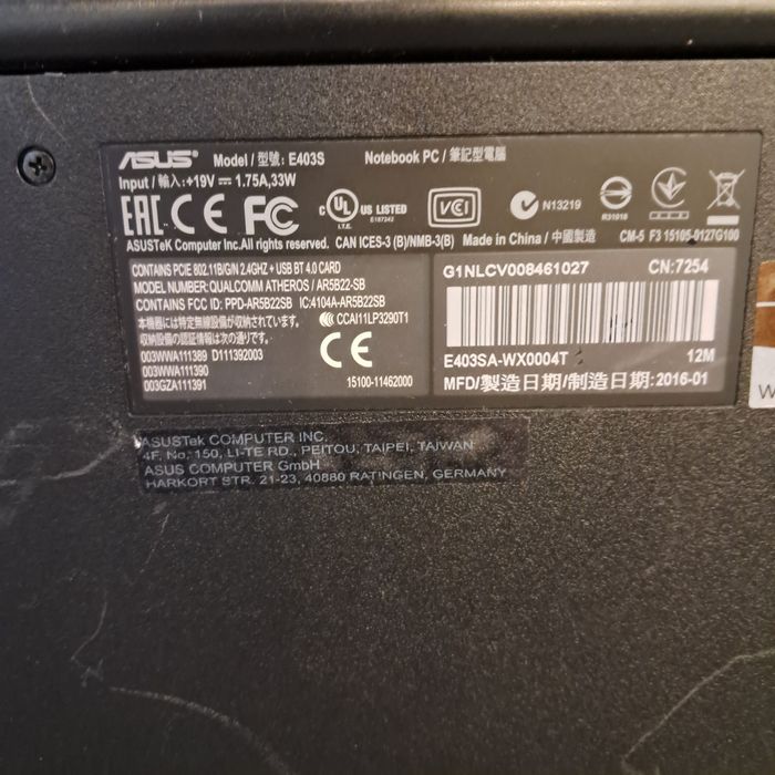 Продам ноутбук Asus E403S