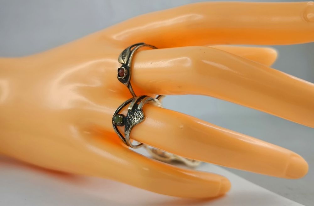 Warmet - RESOVIA Srebrny PIERŚCIONEK z Zielonym Kamieniem P800 z Metką