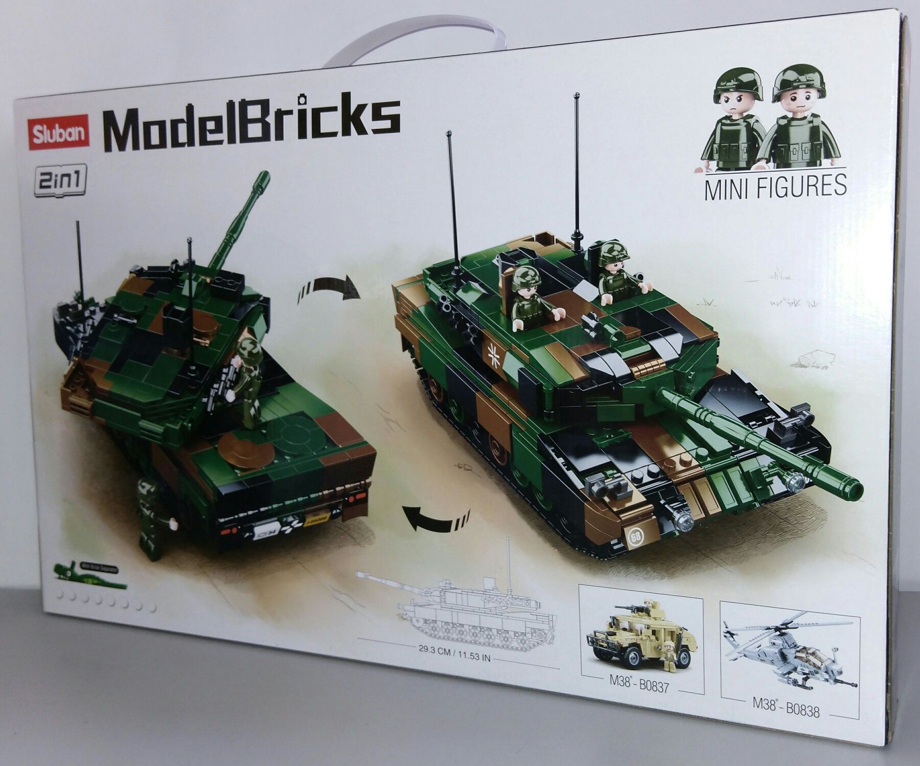 Конструктор Sluban M38-B0839 "Немецкий танк Леопард Leopard 2А5