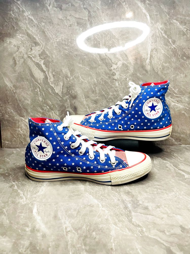 Damskie Niebieskie, Białe Sneakersy «Converse» Tenisówki / 37