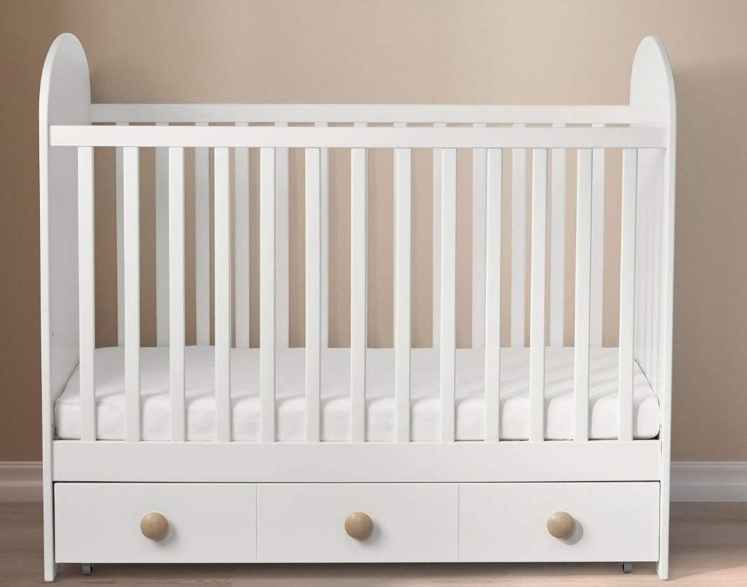 Berço Gonatt (IKEA) branco com gavetas 60x120 cm