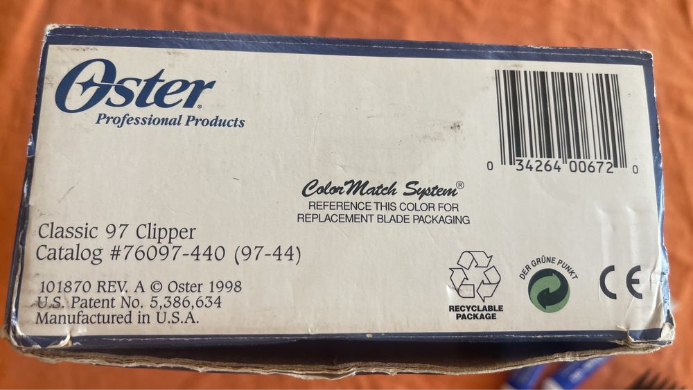 Машинка для стрижки OSTER с лезом 0000,роторна