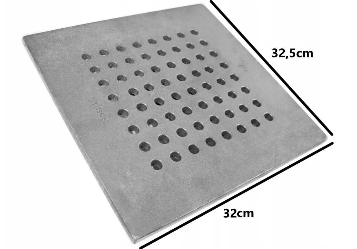 RUSZT KOMINKOWY żeliwny do KOMINKA pieca32,5X32
