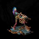 Figurka Jinx, Arcane, League of Legends, Żywica, Ręcznie Malowana