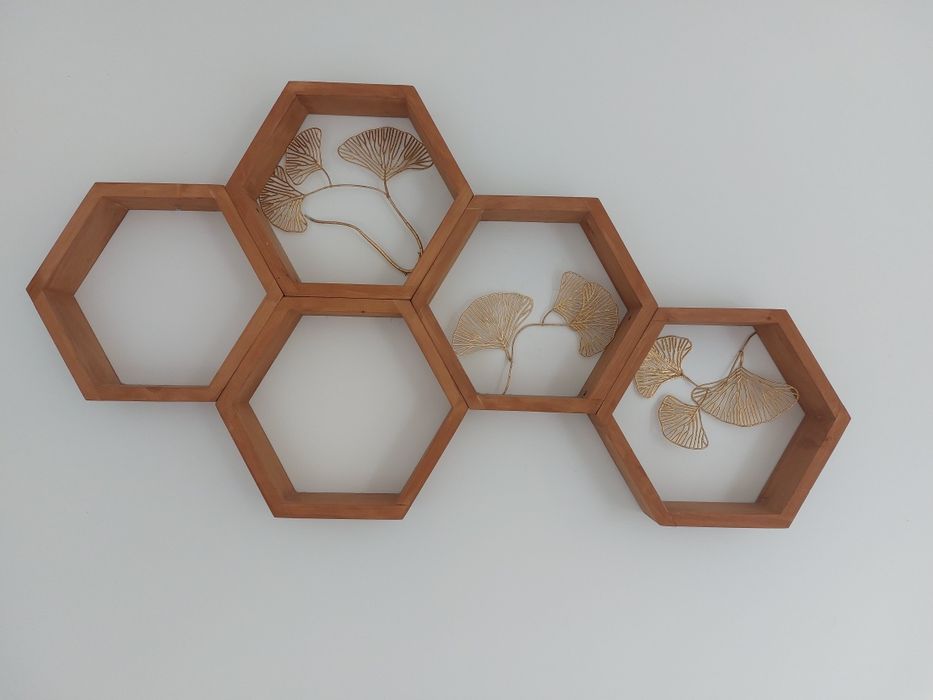 Półki drewniane plasty miodu handmade