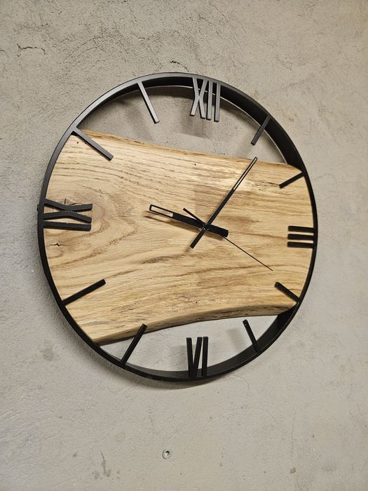 Zegar ścienny drewno dąb 40 cm