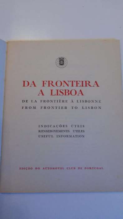 Mapa Itinerário da Fronteira a Lisboa