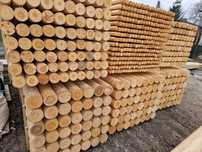 Palisada wałki drewniane kołki 12x250 okrąglaki na huśtawkę plac zabaw
