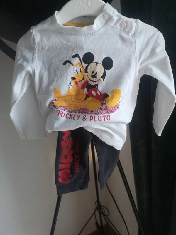 Zestaw Disney Myszka Miki bluzka i spodnie r. 74 cm 6-9m