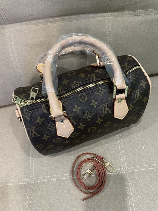 Сумка louis vuitton speedy 30 см коричневий