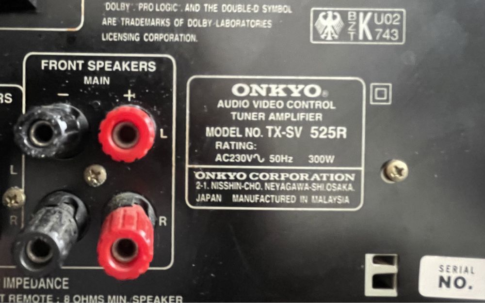 Amplificador Onkyo TX SV 525R