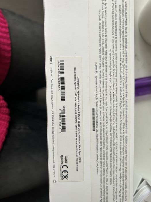 Apple watch series 3 38mm space gray