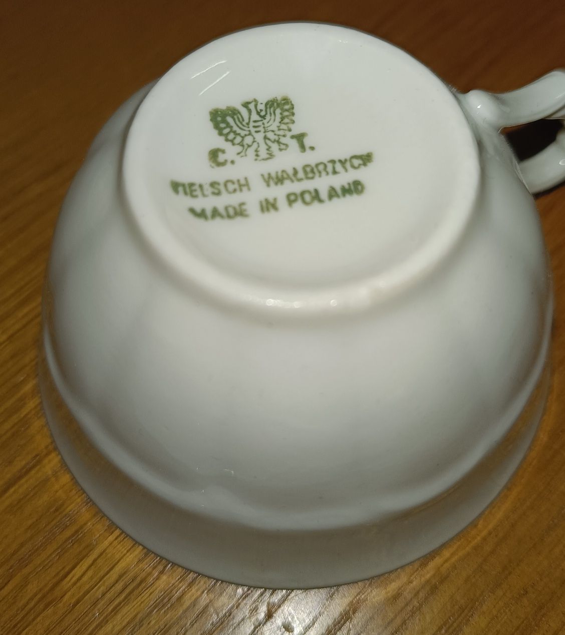 Tielsch Wałbrzych Filiżanka Spodek PRL Porcelana