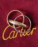 Obrączka-pierscionek cartier r 17 trzy obrączki stal chirurgiczna