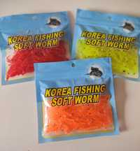 Рыболовные силиконовые приманки креветки Korea Fishing Worm