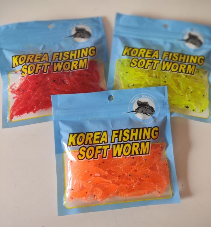 Рыболовные силиконовые приманки креветки Korea Fishing Worm