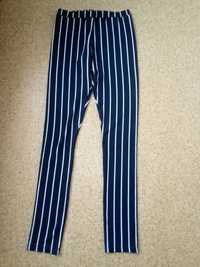 Spodnie legginsy dla dziewczynki z paski rozmiar 164 ok 14 lat