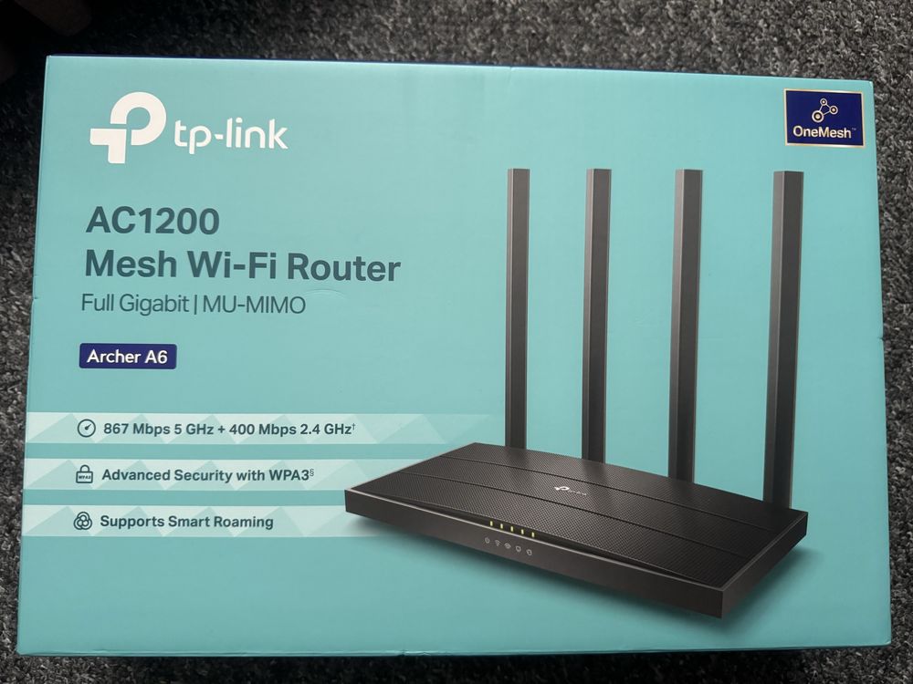 Wi-Fi Router tp-link Archer 6 + kabel 10m