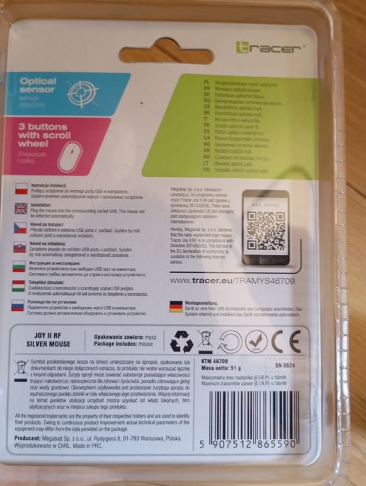 Myszka Tracer Joy II RF silver
