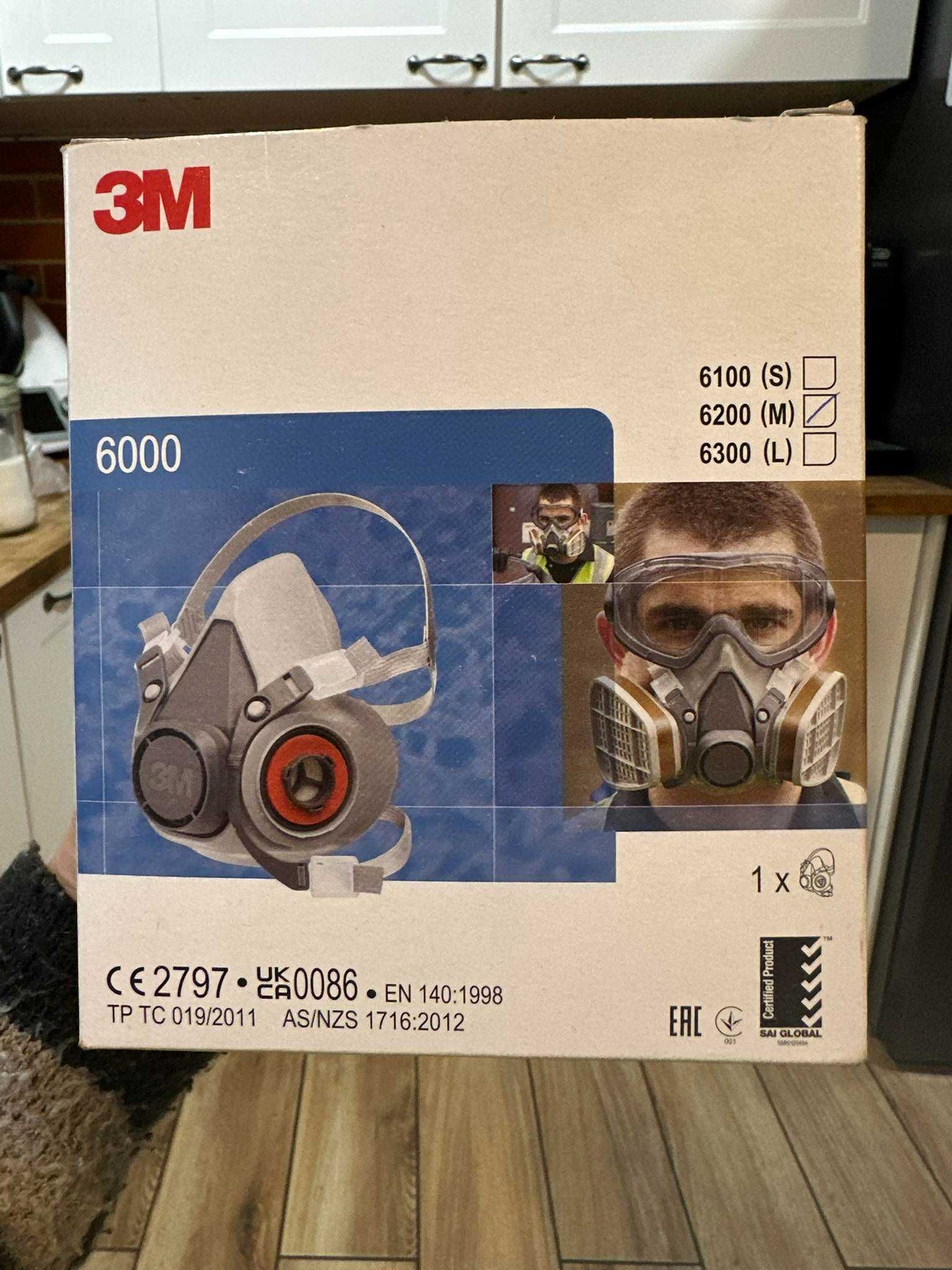 3M Półmaska maska ochronna lakiernicza 6200 M