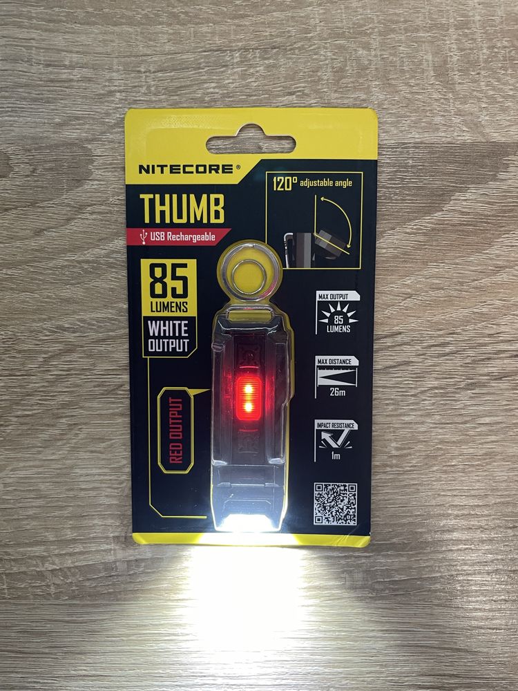 Nitecore THUMB • TIKI • LE • GITD - USB-C Потужні Міні-наключники