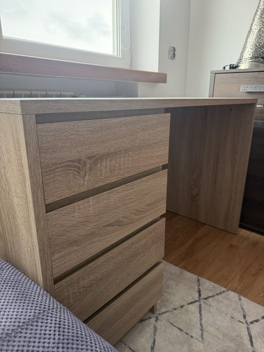 Biurko LIMFJORDEN 60x120 4 szuflady kolor ciemny nat. dąb