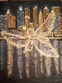 Картина "ангел в нічному місті"