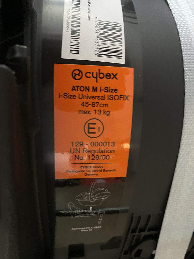Cybex aton M i-size fotelik samochodowy, nosidełko