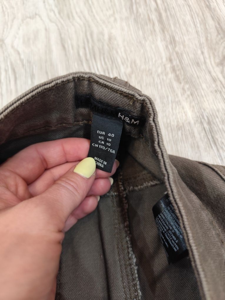 Spódniczka brązowa jeans ołówkowa H&M L