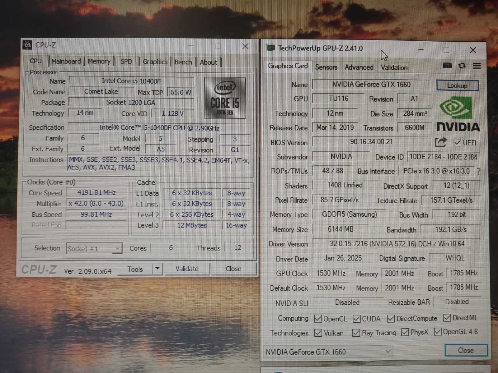 ИГРОВОЙ КОМП Intel i5-10400F(12x4,3),GTX 1660,DDR4 16Gb,SSD250 HDD 1Tb