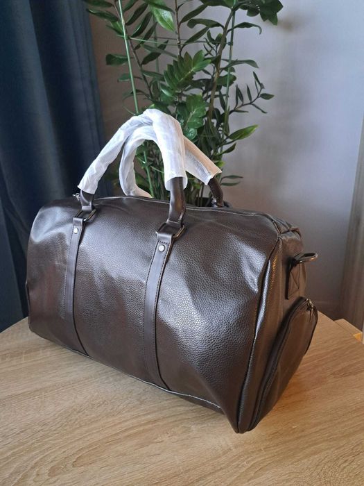 Skórzana torba podróżna vintage, brązowa, retro, elegancka