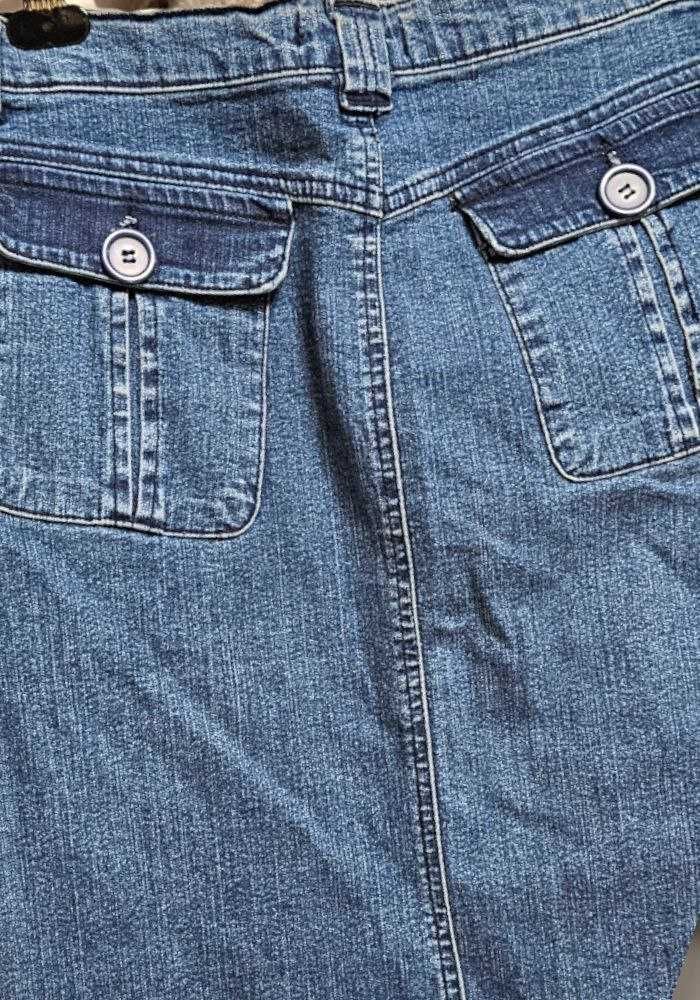 Джинсовая юбка темно-синяя с карманами Denim Co, р. М/L
