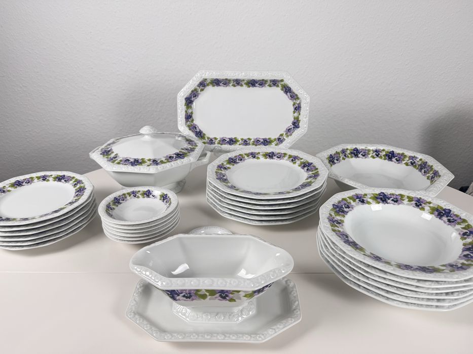 Serwis obiadowy Rosenthal Biała Maria Bratki