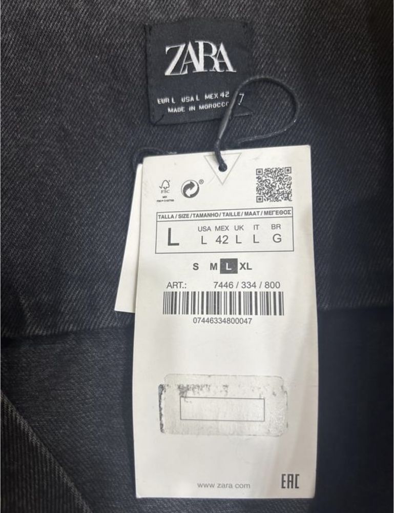 Новий чоловічий джинсовий піджак-рубашка zara