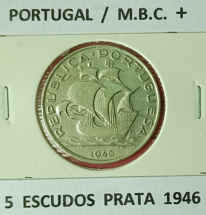 2 Moedas de 5 Escudos Prata da 2ª República Portuguesa (Emissão Anual)