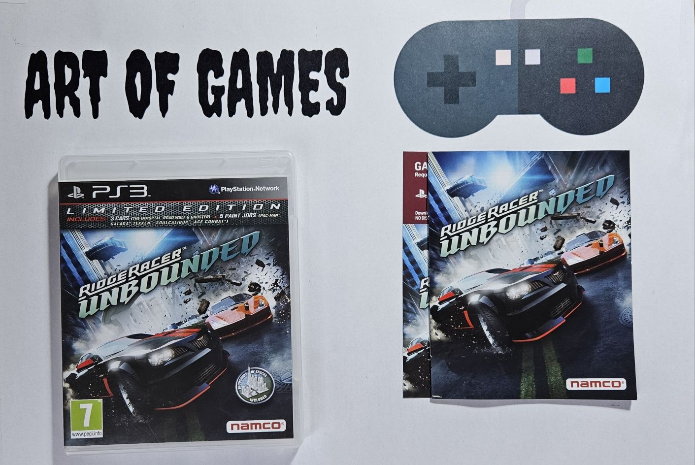 Ridge Racer Unbounded Komplet 3xA Ps3 Playstation 3 BDB