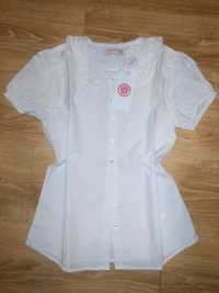 Biała bluzeczka dla dziewczynki r. 158 firmy 5-10-15 NOWA z metką