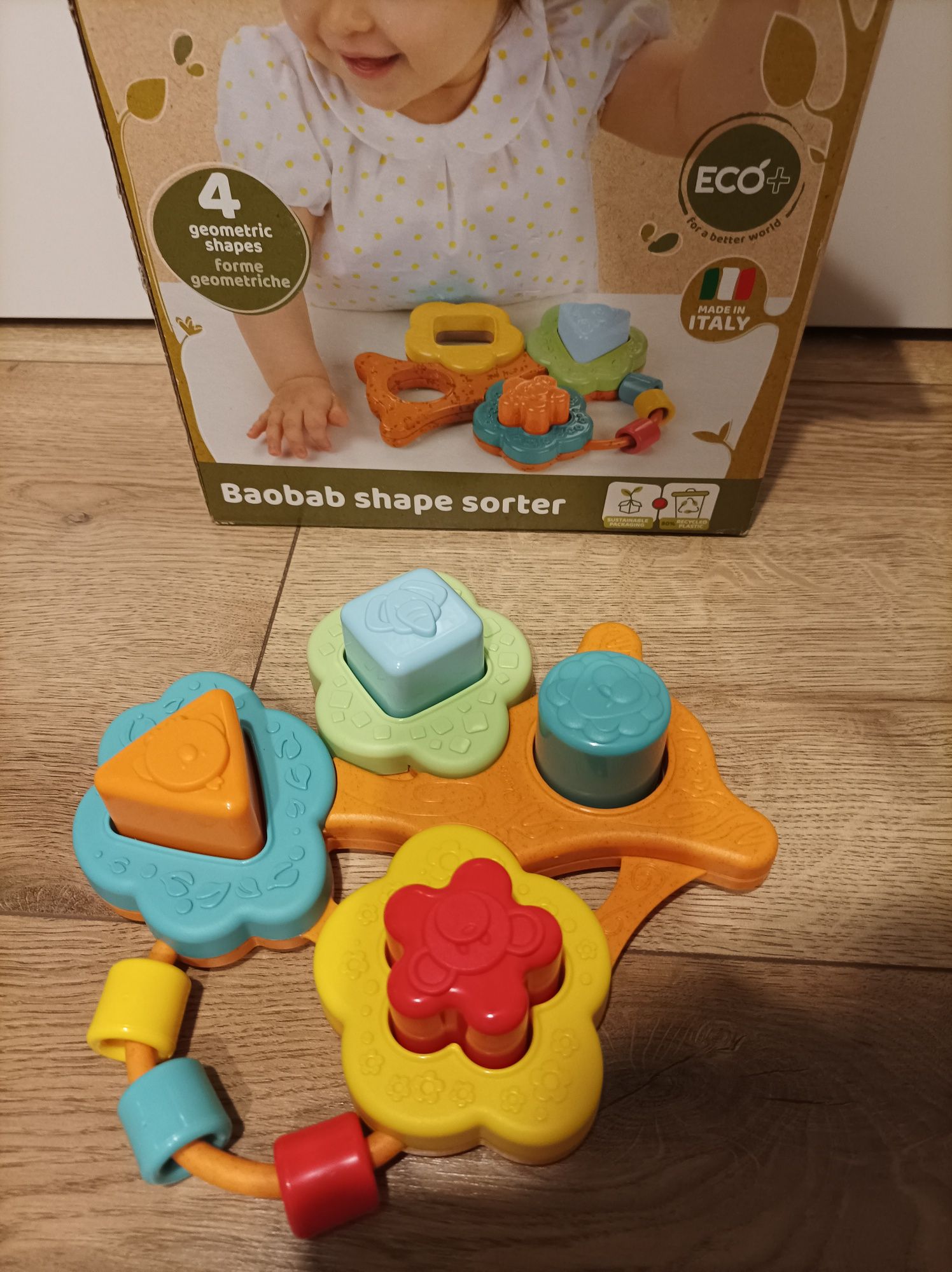 Chicco Eco+ sorter kształtów Baobab, 6-36m