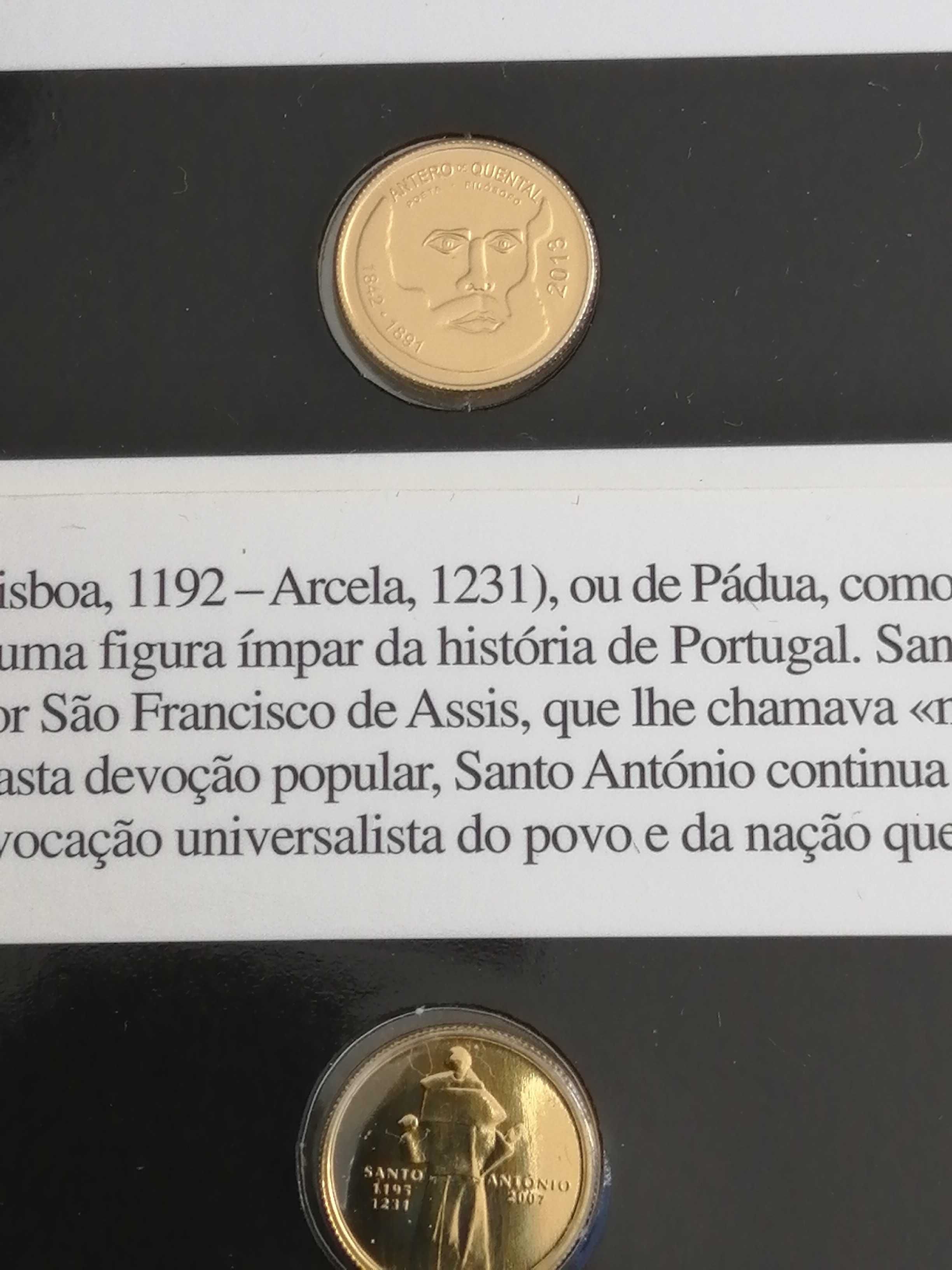 Colecção completa de moedas de 1/4 de ouro, 9 unidades.